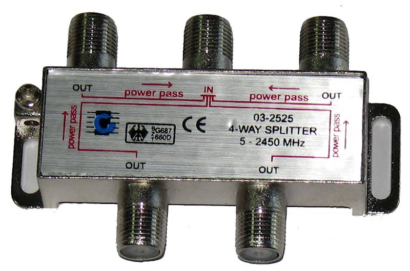SPLITER 4WAY 5-2450MHz
