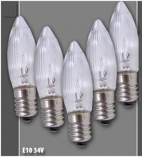 ŻARÓWKA CHOINKOWA E10 34V 3W