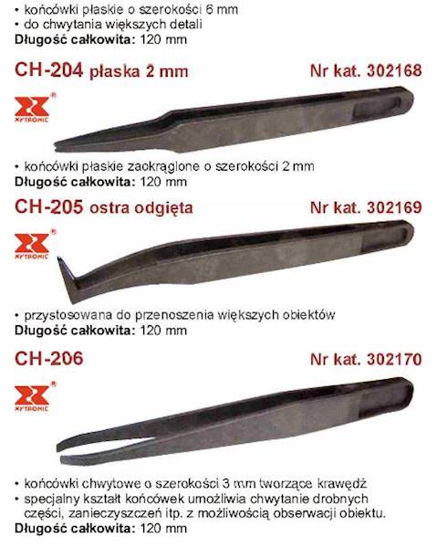 PINCETA ANTYSTATYCZNA CH-203 SZER.6MM XYTRONIC