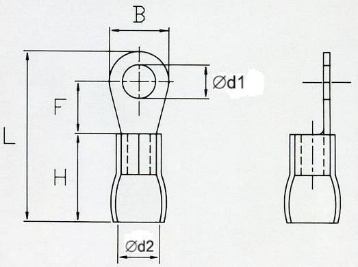 KOŃCÓWKA OCZKOWA IZOLOW.OKR8 100SZT