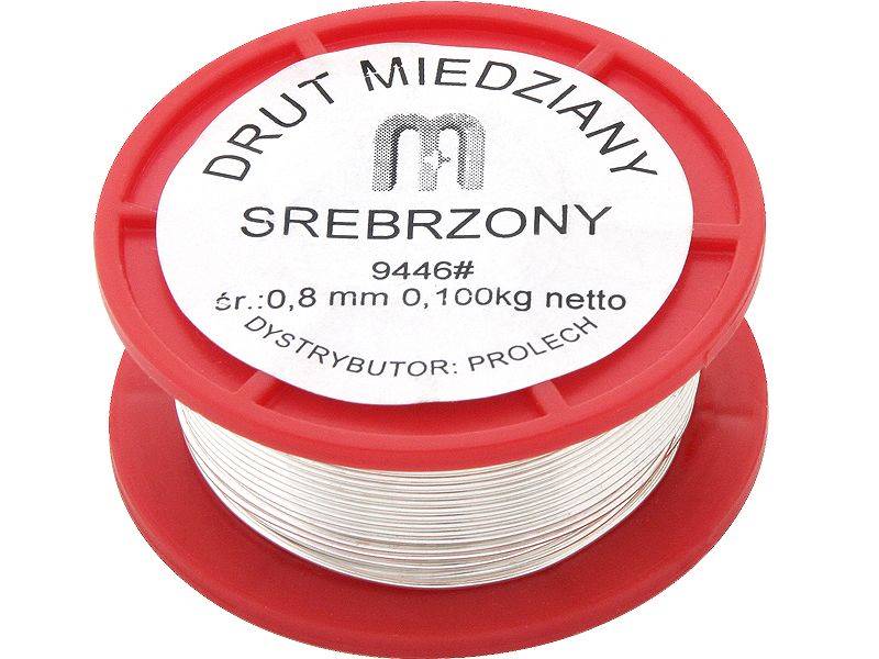 SREBRZANKA DSM04-88mb 0,4mm DRUT CU SREBRZONY