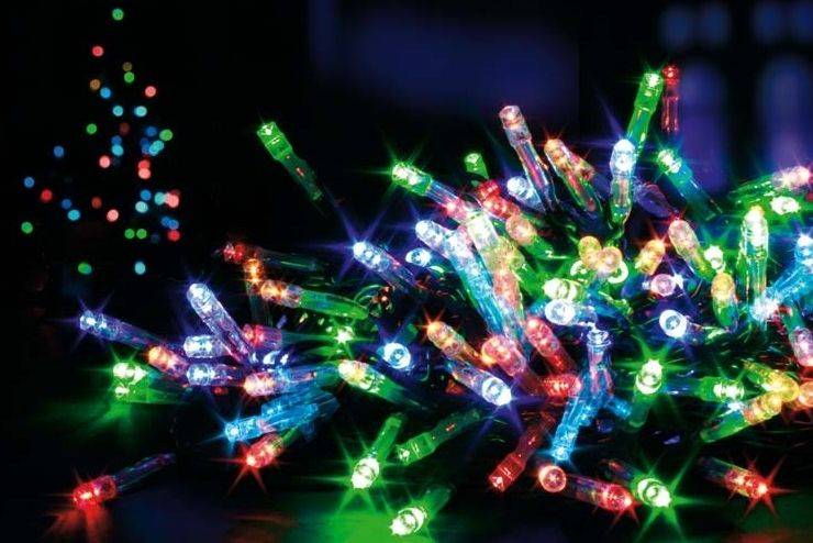 LAMPKI CHOINKOWE 100LED FIOLET 8M + PROGRAM.