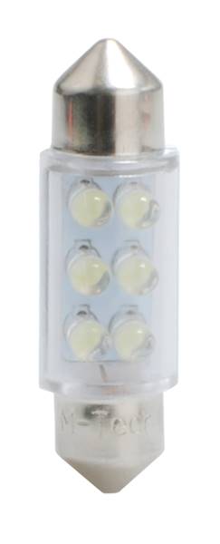 DIODA LED L023 - C5W 36MM 6LED 3MM BIAŁA