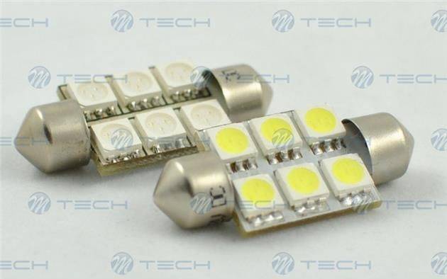 DIODA LED L052 - C5W 36MM 6xSMD5050 BIAŁA