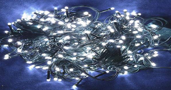 LAMPKI CHOINKOWE 100 LED Z.BIAŁY 8W + PROGRAM.