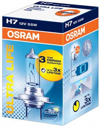 HALOGEN OSRAM ULTRA LIFE H7 12V 55W