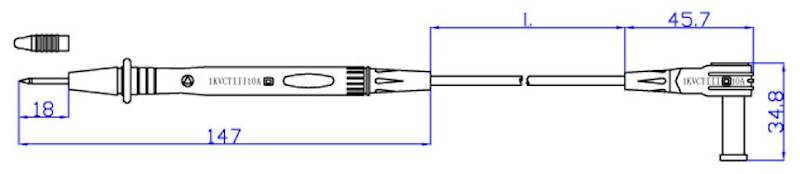 PRZEWODY POMIAROWE 10A KAT.III 1000V PP602