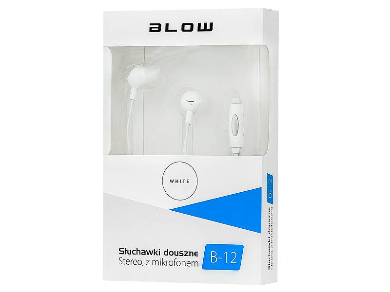 SŁUCHAWKI BLOW B-12 WHITE DOUSZNE / 32-753