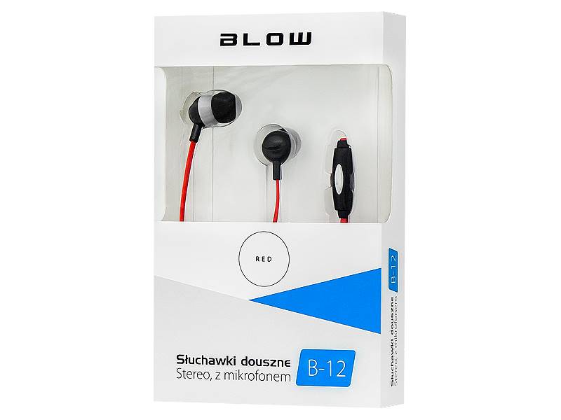 SŁUCHAWKI BLOW B-12 RED DOUSZNE / 32-752
