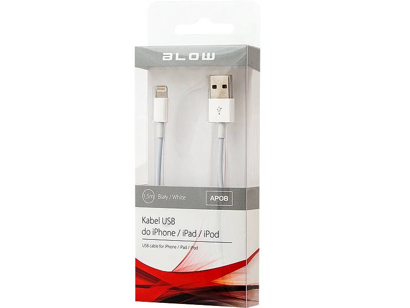 PRZYŁĄCZE USB A - IPHONE 5 1,5M / 66-076
