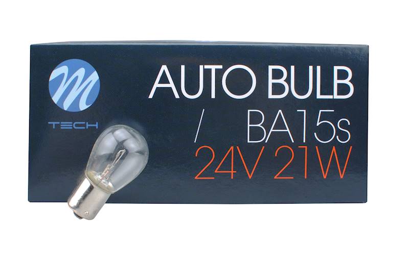 ŻARÓWKA M-TECH BA15S 24V/21W S25 CLEAR