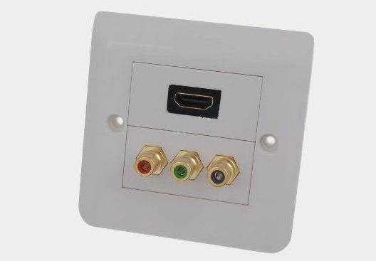 GNIAZDO HDMI X1 + RGB KWADRATOWE PODTYNK. / 6838