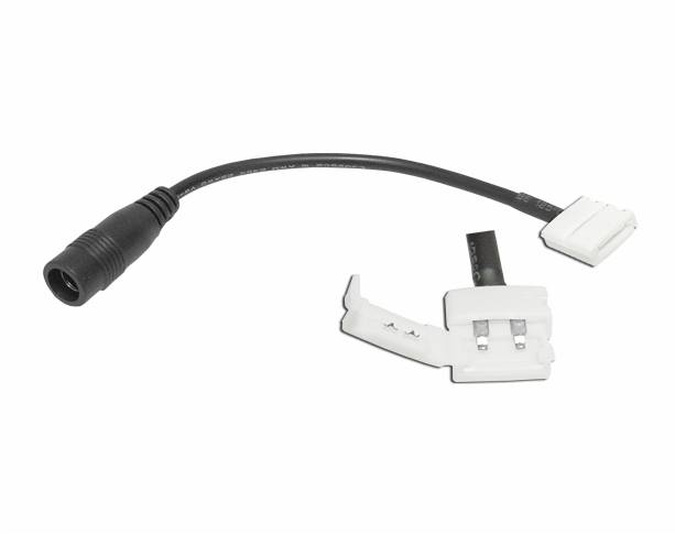 ZŁĄCZE TAŚMY LED 8MM ZATRZASK Z PRZEW.GN.2,1/5,5