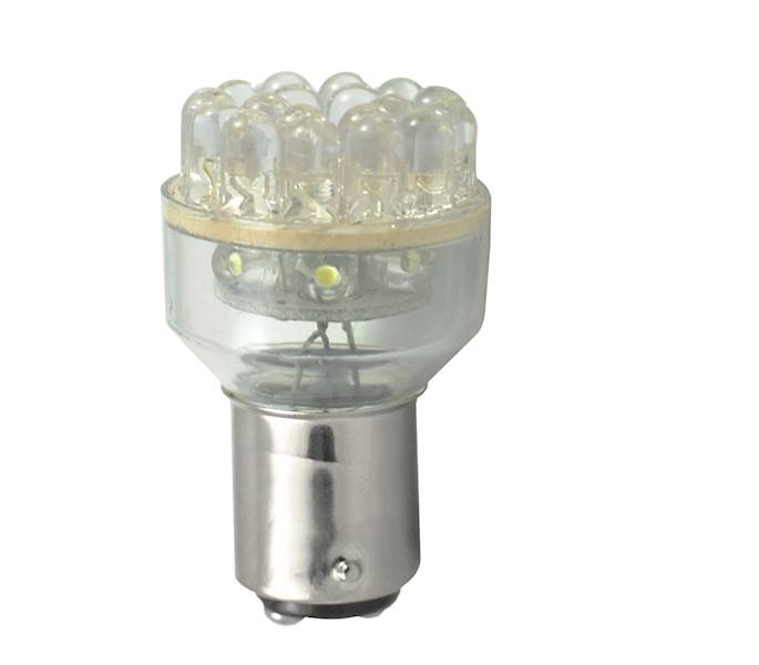 DIODA LED L038 - BAY15D 24LED 5MM BIAŁA