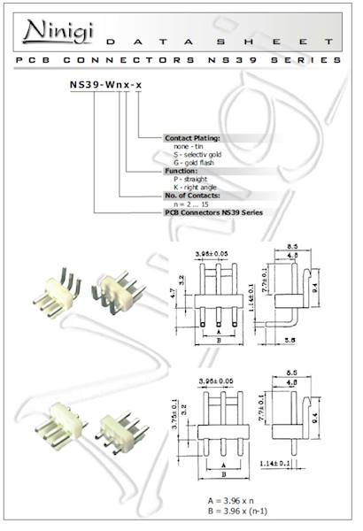 GNIAZDO MĘSKIE PIN4 3,96MM THT 250V 7A