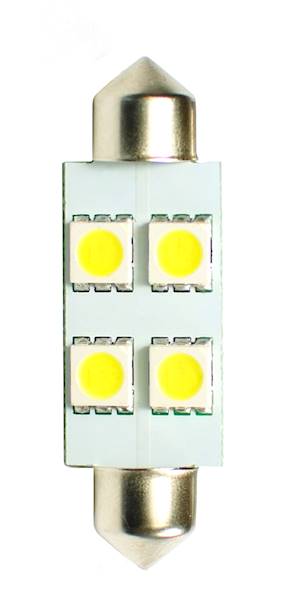 DIODA LED L072 - C5W 41MM 4XSMD5050 BIAŁA