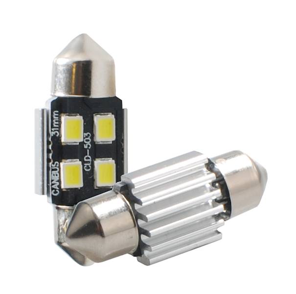 DIODA LED L345 - C5W 31MM 4XSMD2835 CANBUS BIAŁA