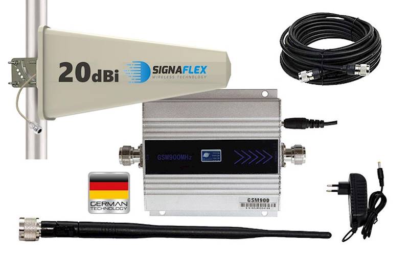 WZMACNIACZ GSM SILVER TAJFUN 20DBI Z BAT.