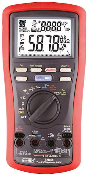 MIERNIK BM878 TRMS VFD TEMP.REZYS.IZOL.50-1000V