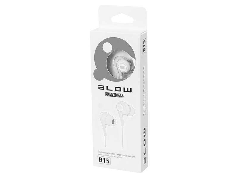 SŁUCHAWKI BLOW B-15 WHITE DOUSZNE / 32-785