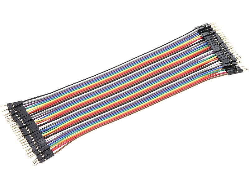 ZESTAW KABLI M-M 40SZT DŁ. 18CM WTYK-WTYK / 6654