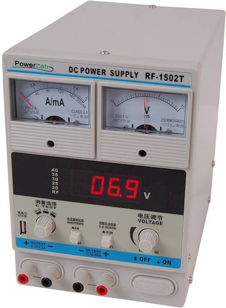 ZASILACZ LAB.SERWISOWY 1502T 15V/2A DC LED