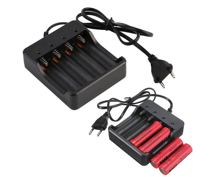 ŁADOWARKA DO OGNIW 4x 18650 LI-ION 3,7V