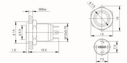 PRZEŁĄCZNIK PBW-12A BIST 2A 250V