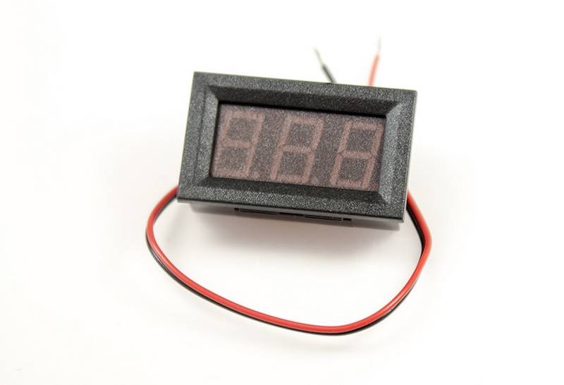 PANELOWY WOLTOMIERZ LED 3V-30V DC CZERWONY