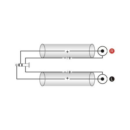 KABEL 2xRCA / Jack 3.5mm stereo 3M