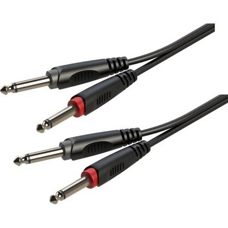 KABEL 2xJack 6.3mm mono / 2xJack 6.3mm mono 3M