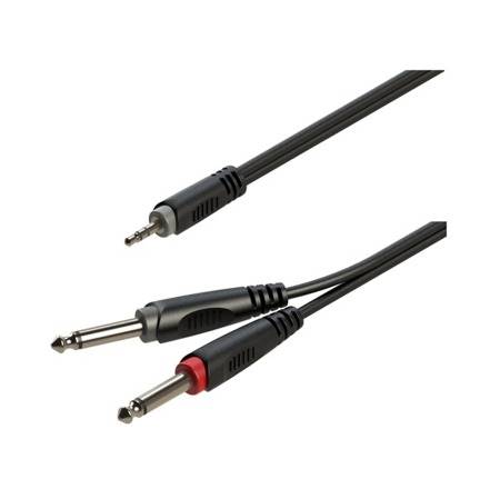 KABEL 2xJack 6.3mm mono / Jack 3.5mm stereo 2M