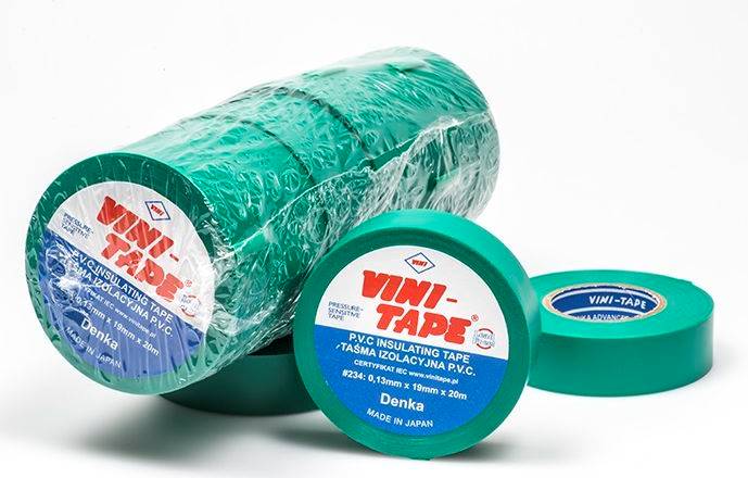 TAŚMA IZOLACYJNA VINI TAPE 0,13mm/19mm/20m ZIELONA