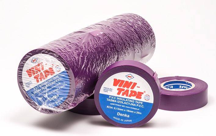 TAŚMA IZOLACYJNA VINI TAPE 0,13mm/19mm/20m FIOLET