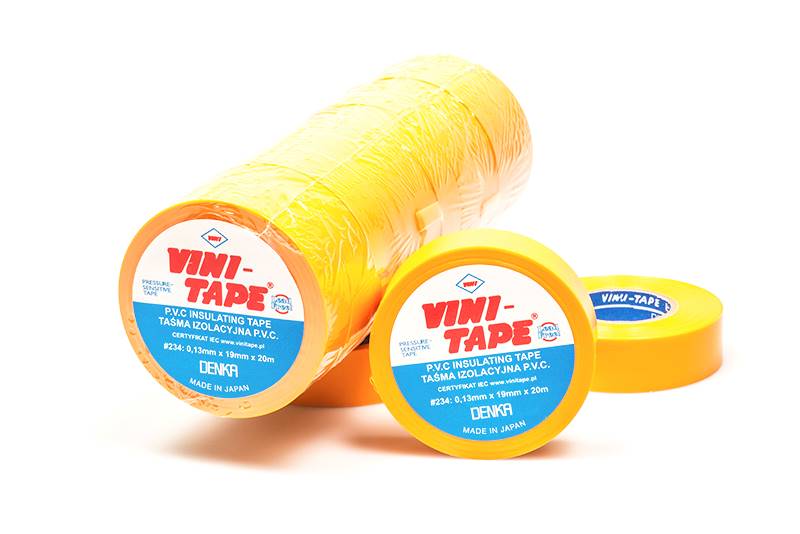 TAŚMA IZOLACYJNA VINI TAPE 0,13mm/19mm/20m POMARAŃ