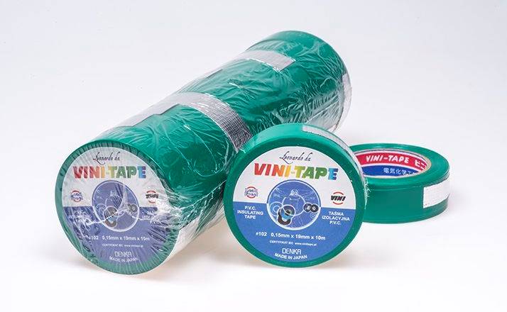 TAŚMA IZOLACYJNA VINI TAPE 0,15mm/19mm/10m ZIELONA