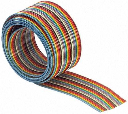 TAŚMA IDC AWG28 10 ŻYŁ R=30,5M KOLOR
