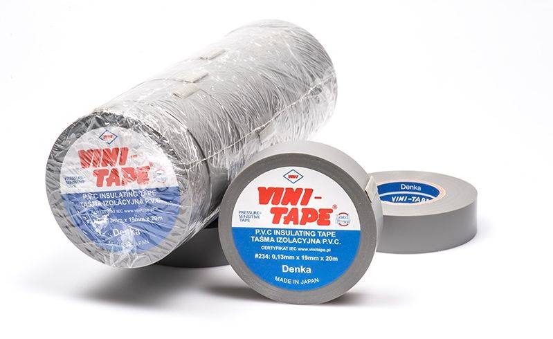 TAŚMA IZOLACYJNA VINI TAPE 0,13mm/19mm/20m J.SZARY