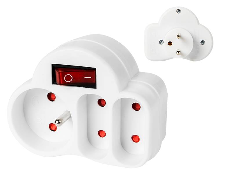 ROZGAŁĘŹNIK WTYCZKOWY 2P+Z 2P-PŁASKIE 3680W