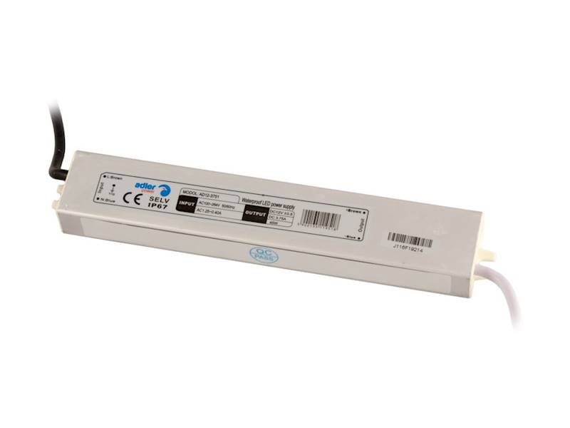 ZASILACZ 12V/3,75A 45W IP67 ADLER AD12-3751