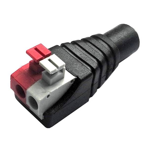GNIAZDO DC 2.1MM/5.5MM Z SZYBKOZŁ SPRĘŻYNOWE