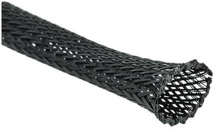 PESZEL OPLOT POLIESTROWY 4mm/8mm CZARNY R=100m