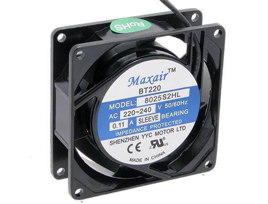 WENTYLATOR 8025S2HL 80x80x25mm 230V MAXAIR