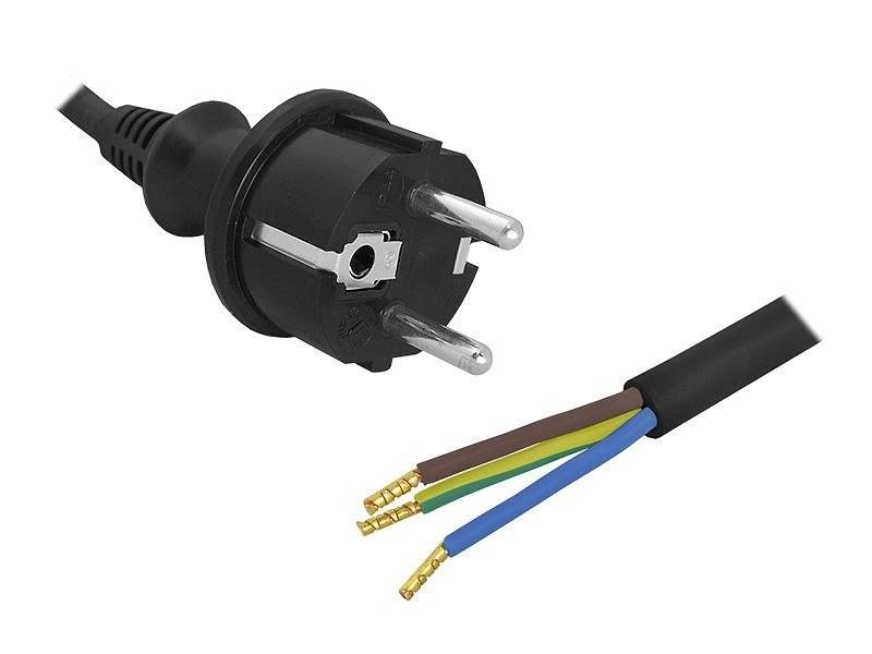 PRZEWÓD PRZYŁĄCZENIOWY GUMOWY 3x1 H05RR IP44 2m