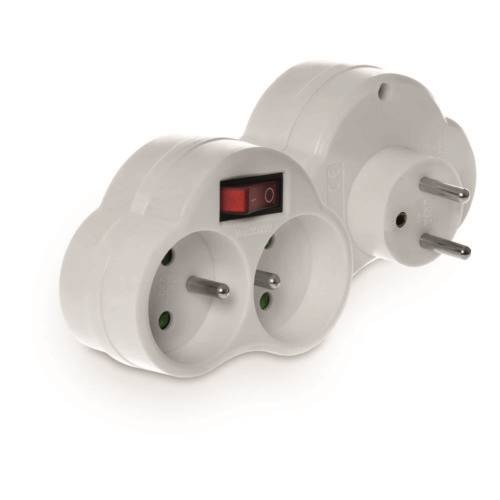 ROZGAŁĘŹNIK PODWÓJNY 2X2P+Z 16A 230V Z WYŁ