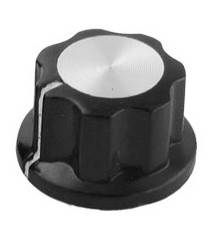 GAŁKA POTENCJOMETRU BAKELITOWA CZARNA GBC16 16mm