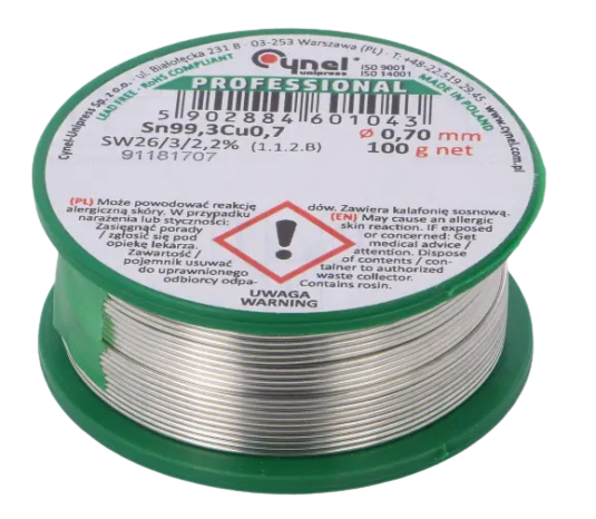 CYNA BEZOŁOWIOWA SN99,3 CU0,7-1.1.3/3.0% 0,70 100g