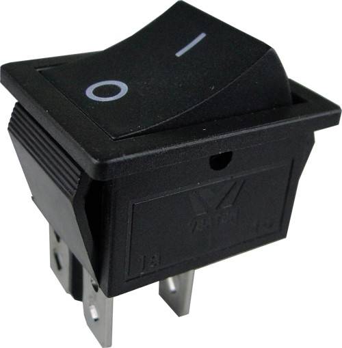 KCD4 CHWILOWY 15A 250V PODWÓJNY (ON)-OFF CZARNY