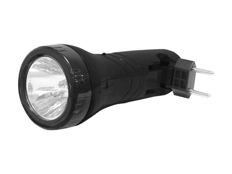 LATARKA RĘCZNA 1-LED TS-1124 Z AKUM. CZARNA