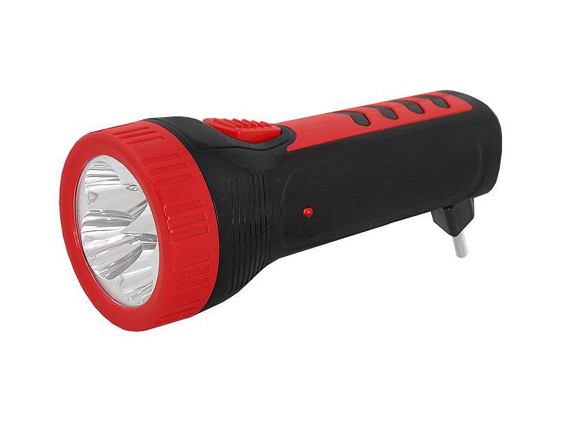 LATARKA RĘCZNA 4-LED TS-1166 Z AKUM. CZARNA